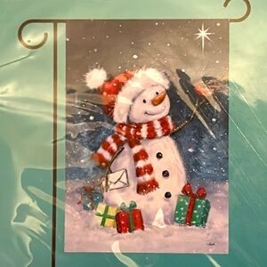 Snowman Garden Flag